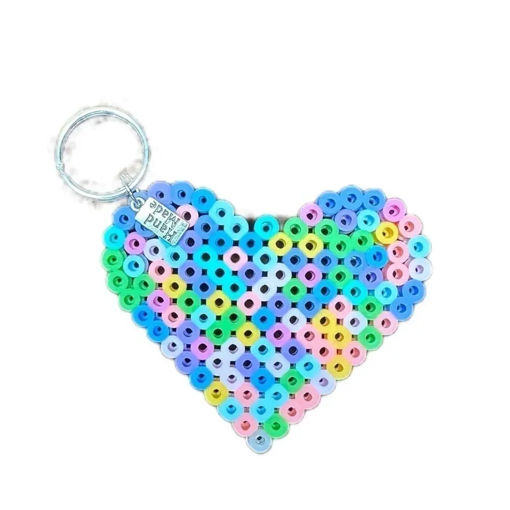Handmade charm heart keychain multi color